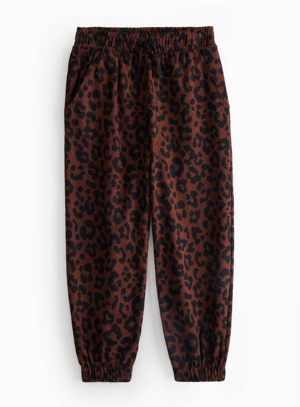 Brown Animal Printed Joggers 13 years